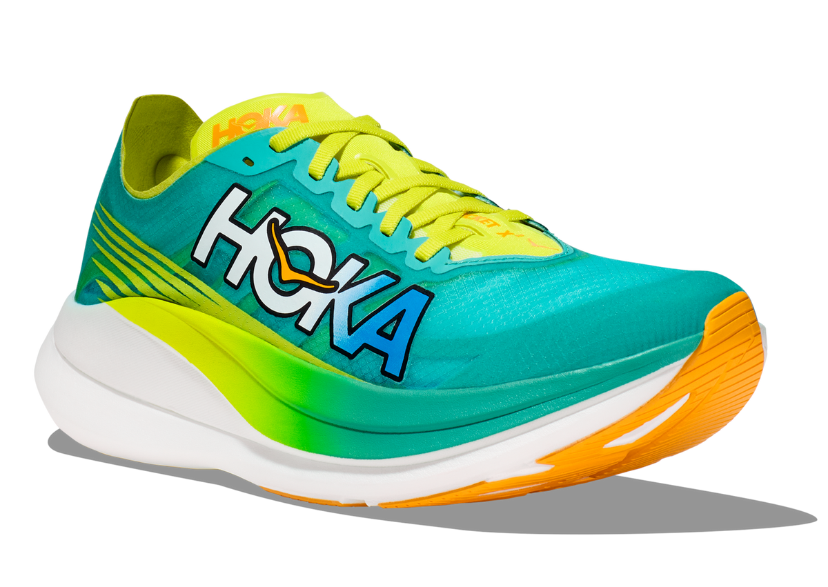 Hoka Rocket X 2 Running Shoes Teal Lime Green Carbon Fiber 1127927 Men\'s Size 11 HOKA Rocket X 2 Review: Insanely Fast Shoes, But Not Quite  main image 2