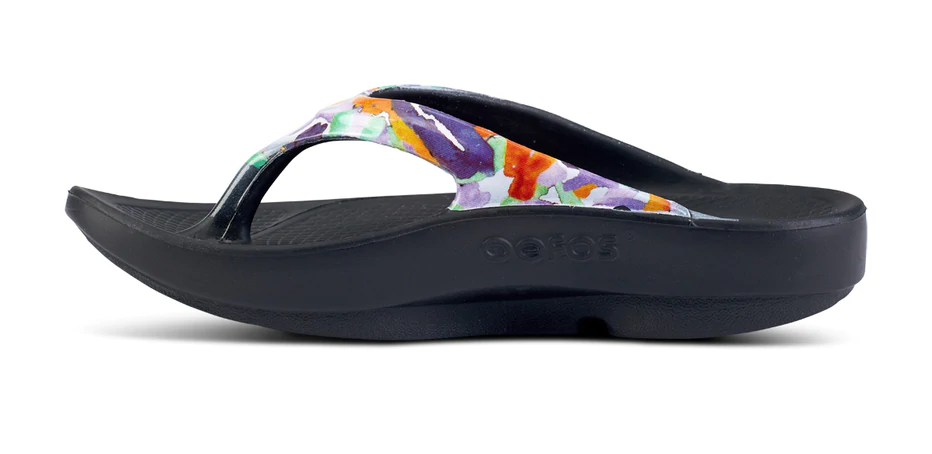 Oofos Women's OOriginal Sandal Midnight Tropics | Laurie's Shoes