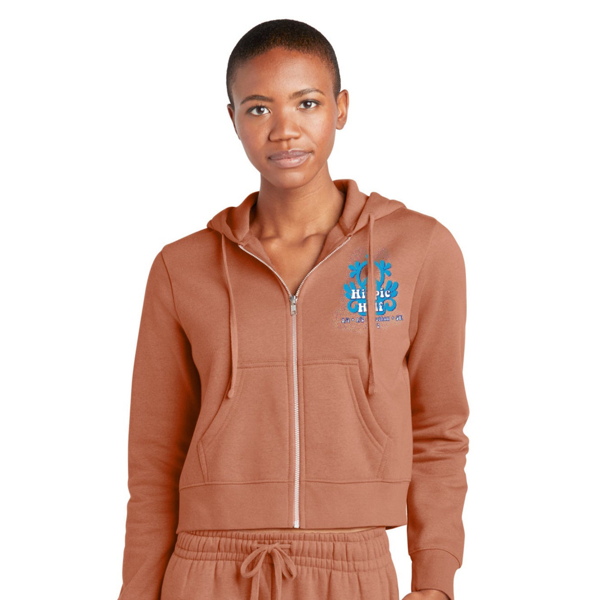 Hippie Half 2022 Women's Crop Full Zip Hoodie