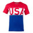 Mizuno Men's Printable Short Sleeve Running Top USA Patriot Blue