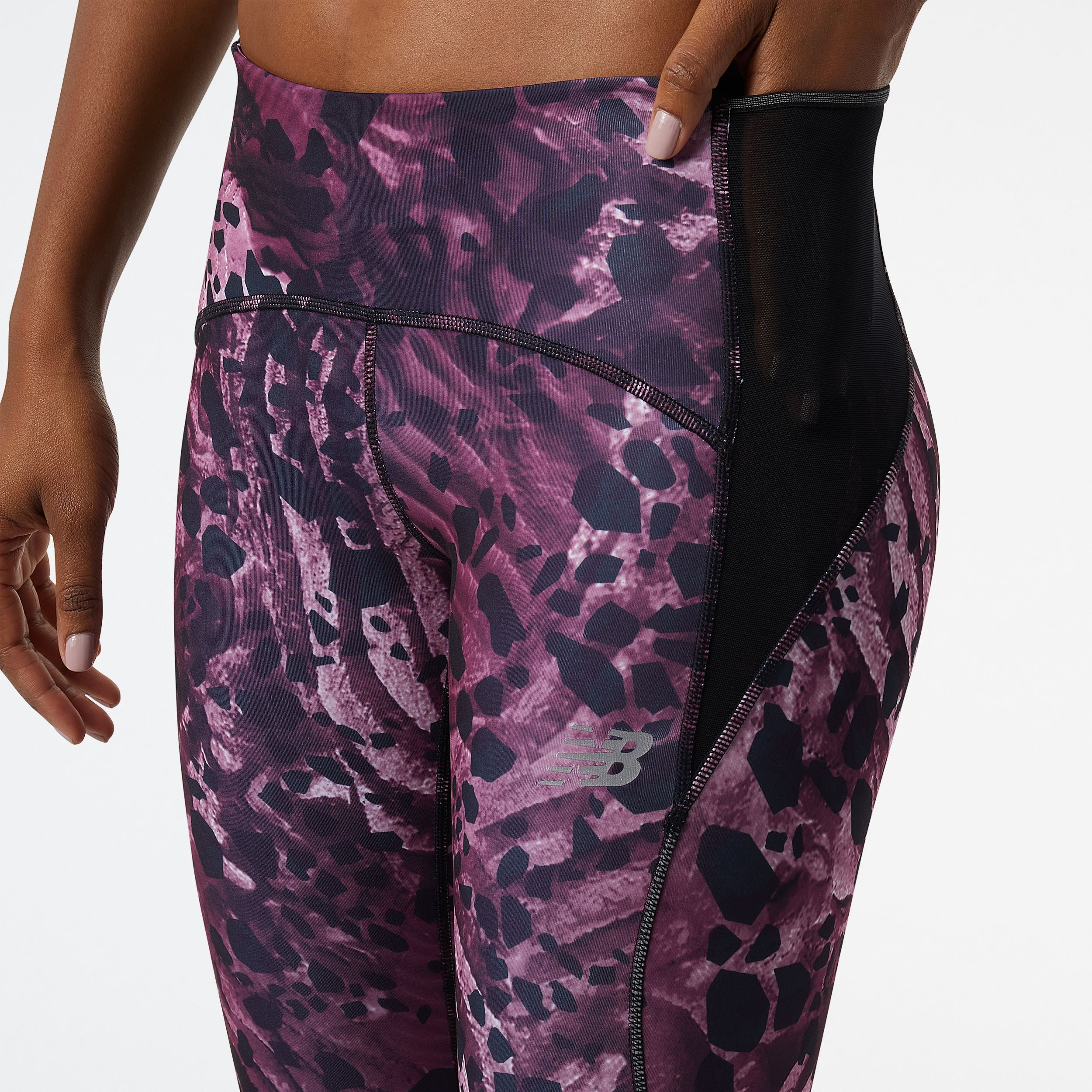 New Balance Women s Printed Impact Run Tight Raisin Xs